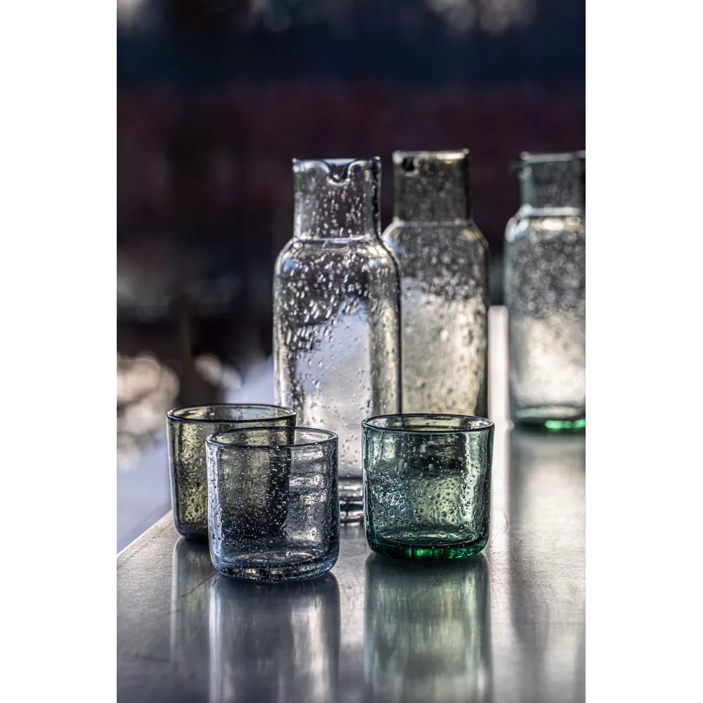 VERRE A EAU TRANSPARENT EFFET BULLE
