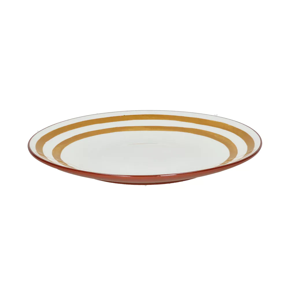 6 ASSIETTES EN PORCELAINE POMAX JAUNE