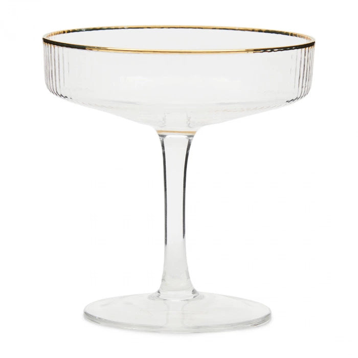 COUPE A CHAMPAGNE STRIÉE REBORD DORÉ