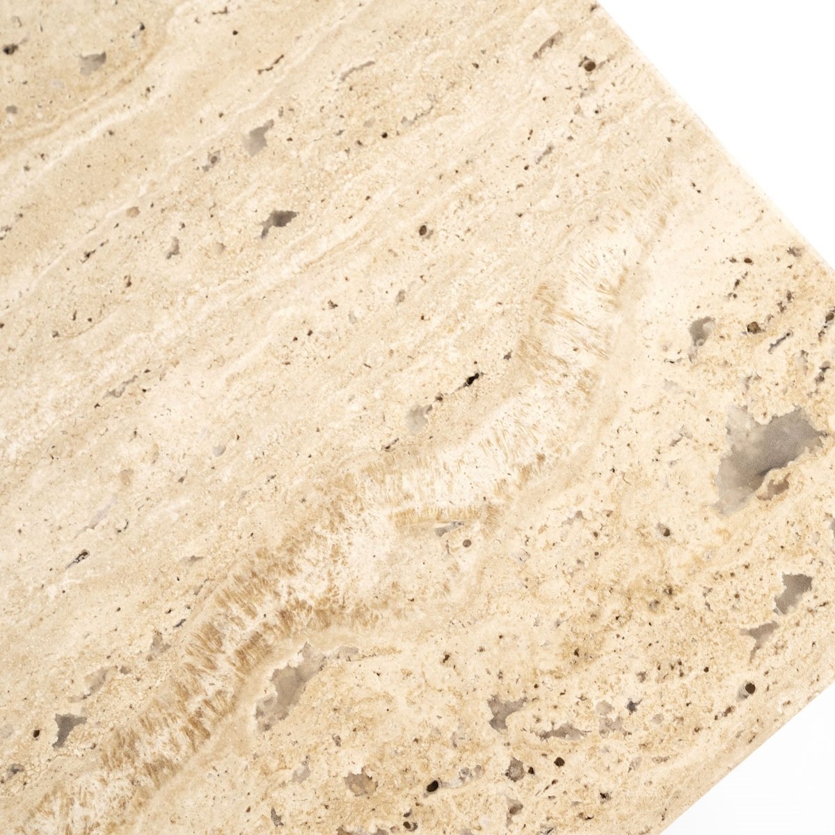 GRAND MEUBLE TV 2 PORTES ET DESSUS TRAVERTIN