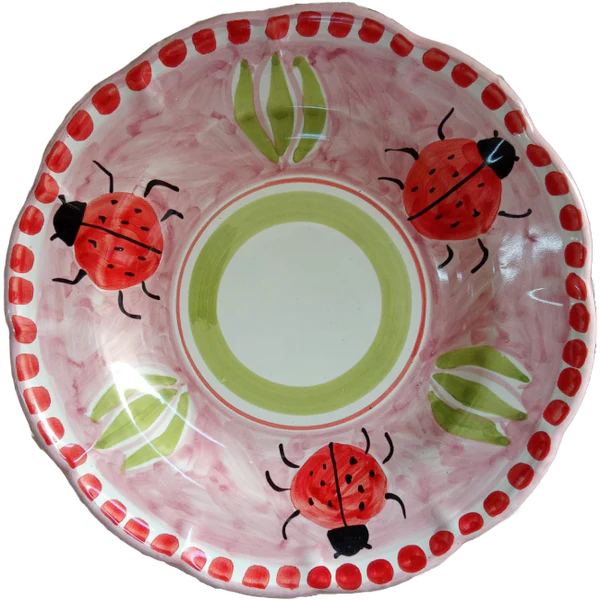 Assiette Amalfi 20 cm Coccinelle Rose