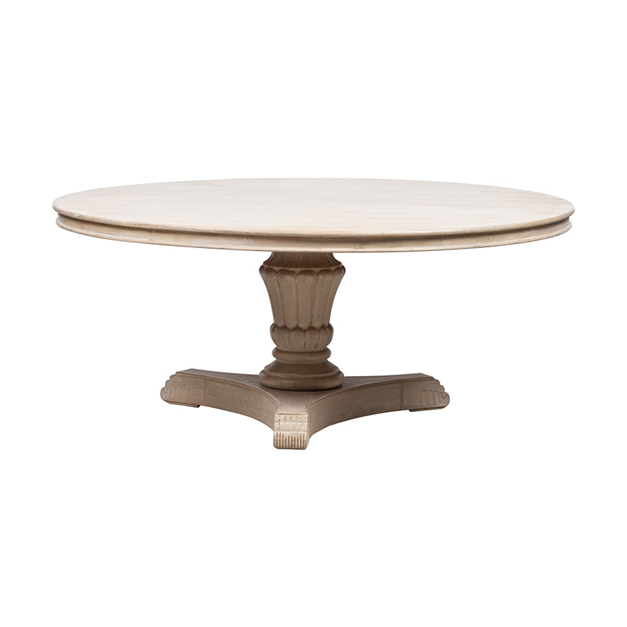 GRANDE TABLE RONDE EN PIN 180 CM