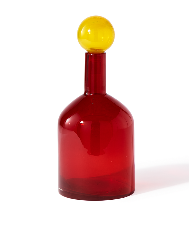 BOUTEILLE DÉCORATIVE EN VERRE ROUGE POLSPOTTEN