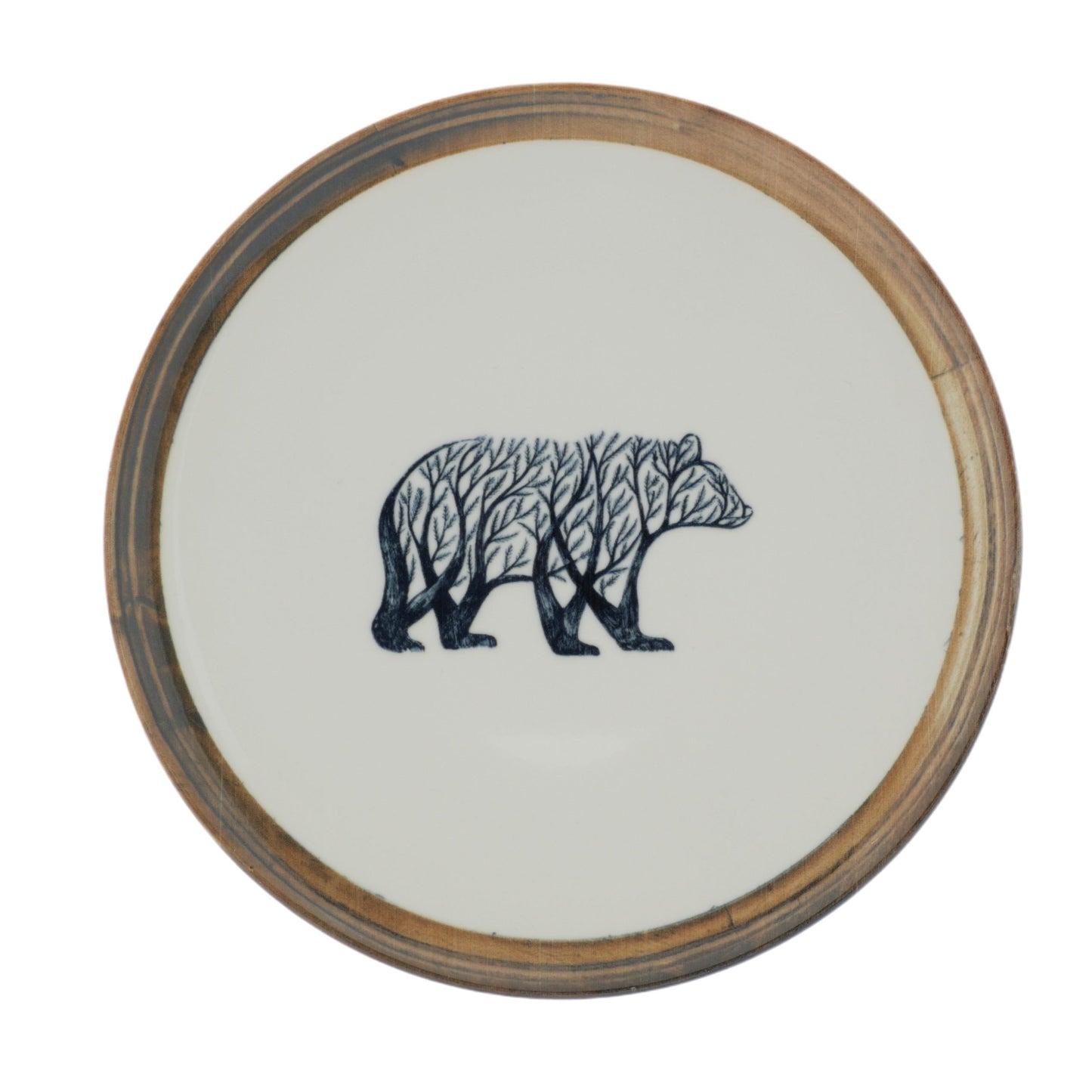 6 ASSIETTES MOTIF OURS EN PORCELAINE