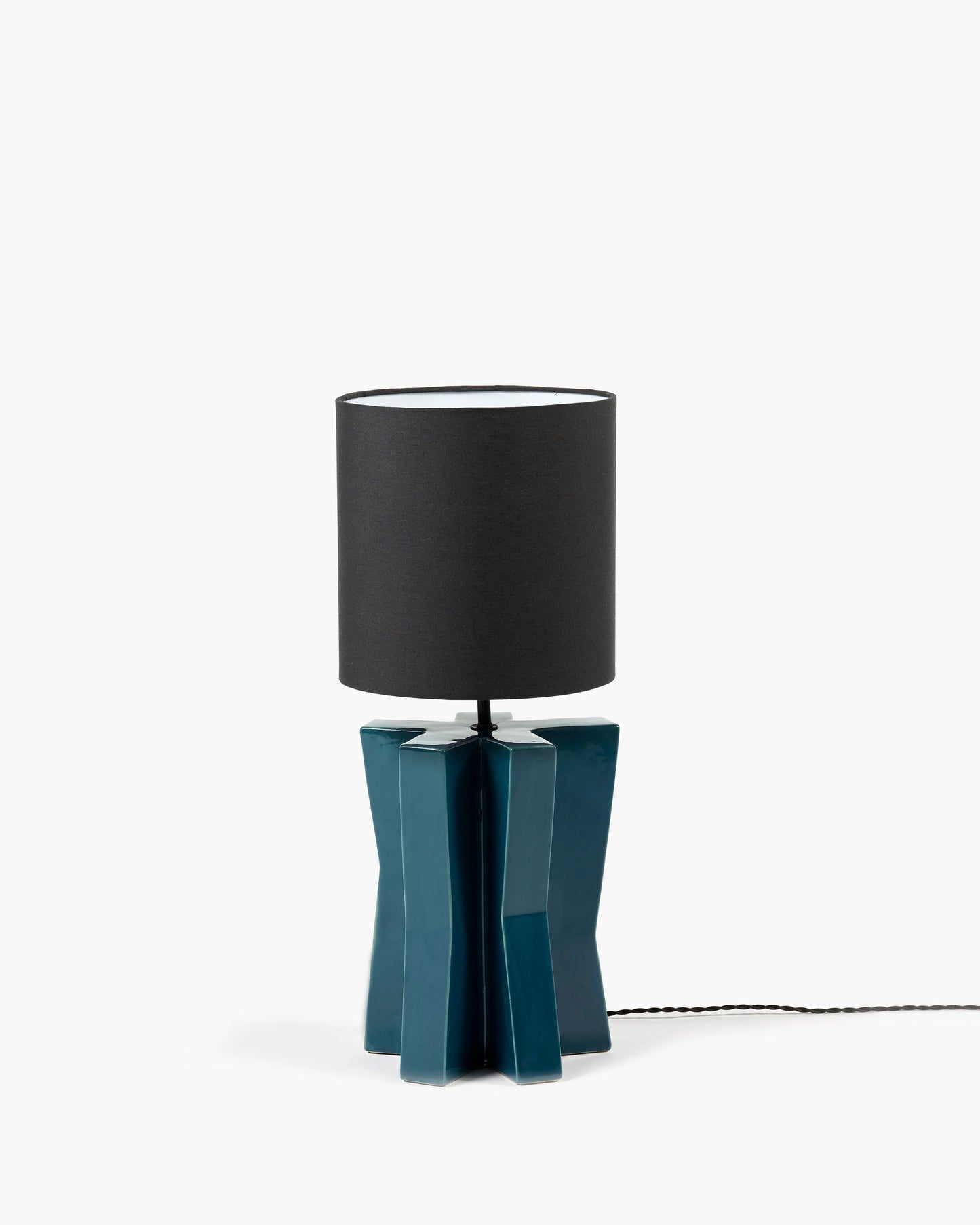 Lampe de table bleue avec abat-jour noir SERAX
