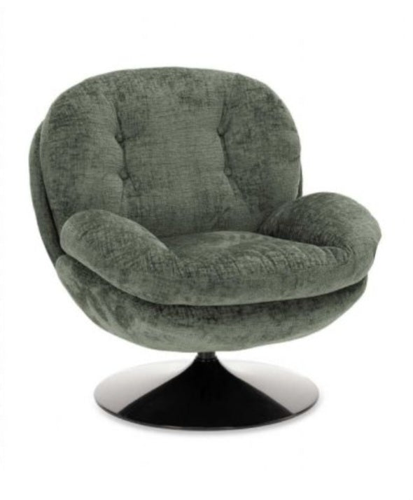 FAUTEUIL PIVOTANT VELOURS GRIS