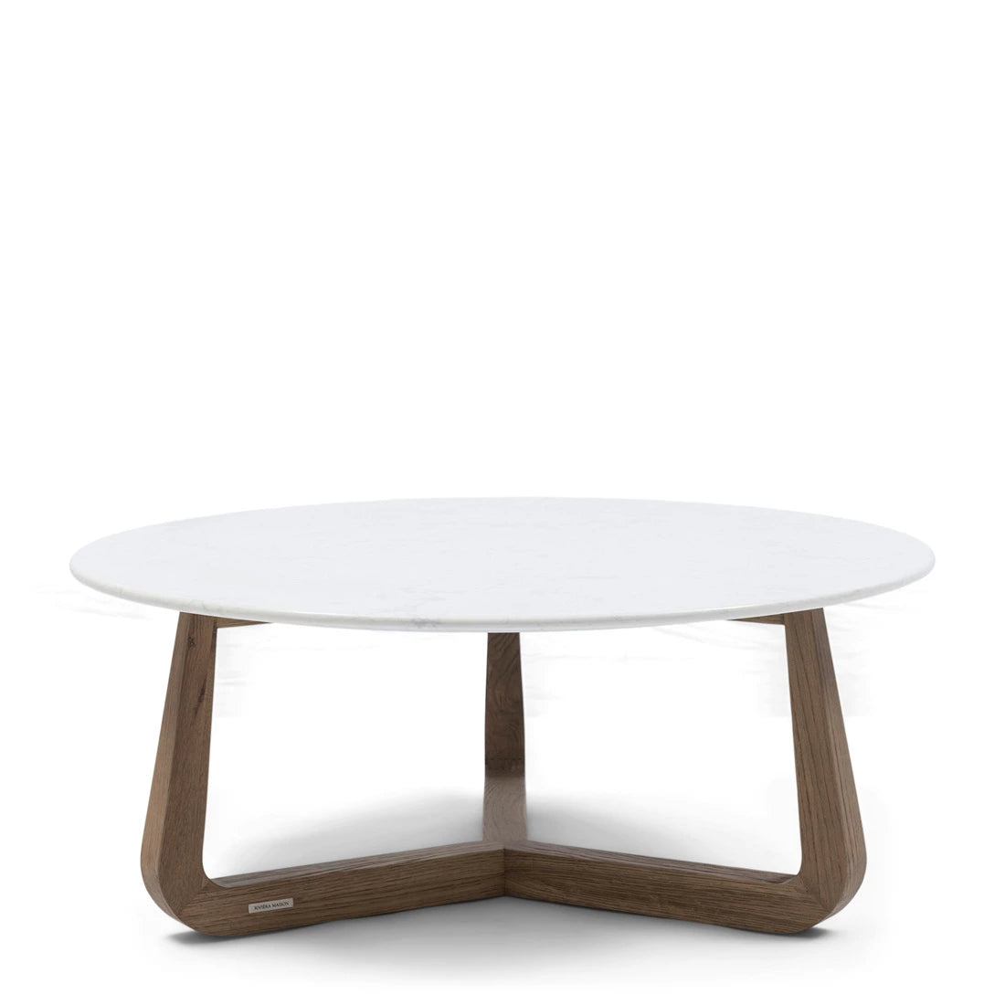 TABLE RONDE EN MARBRE BLANC DIAMÈTRE 90 CM