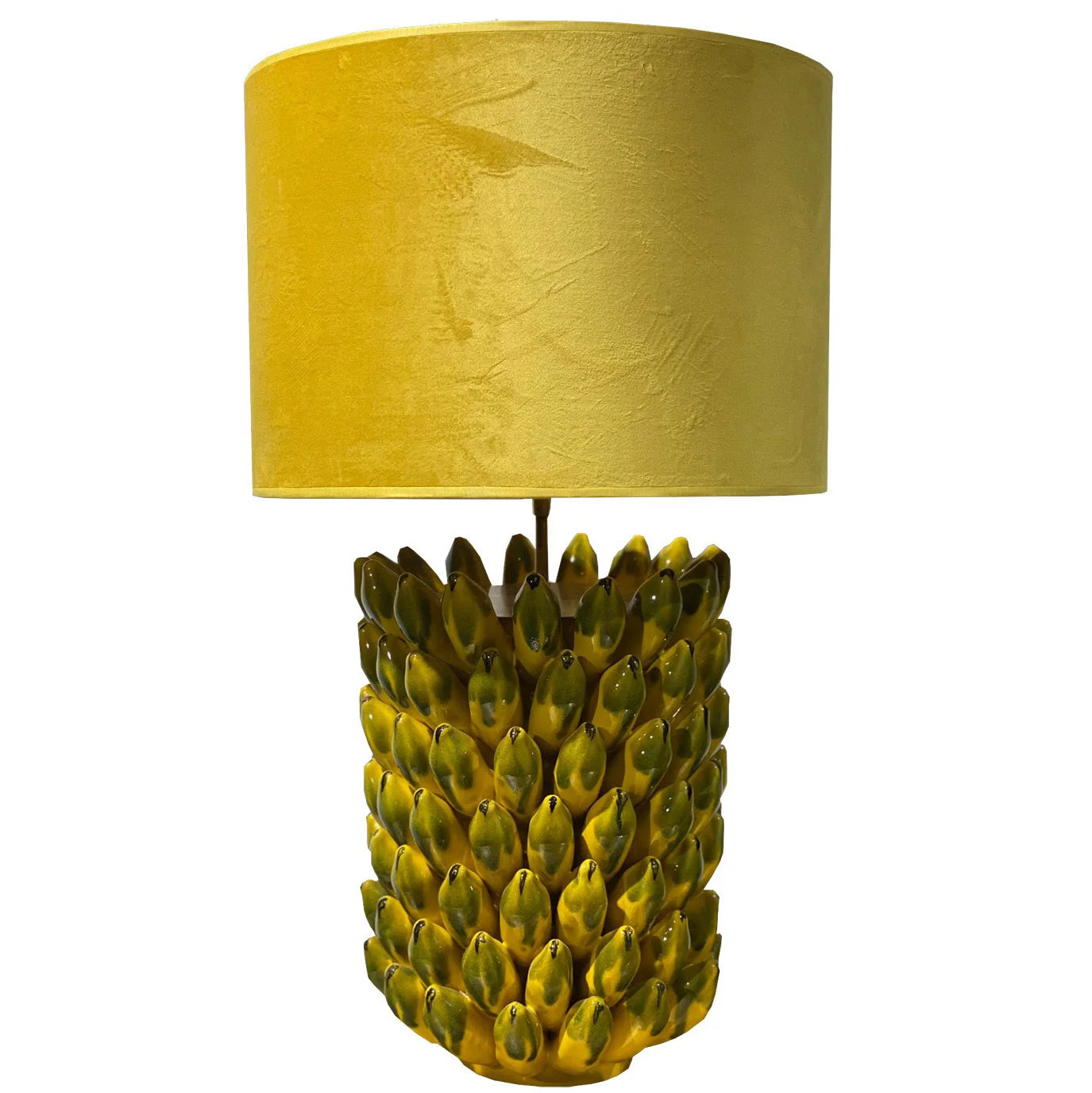 LAMPE EN CÉRAMIQUE JAUNE REPRÉSENTANT DES BANANES