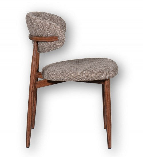 CHAISE MODERNE EN BOIS ET TISSUS