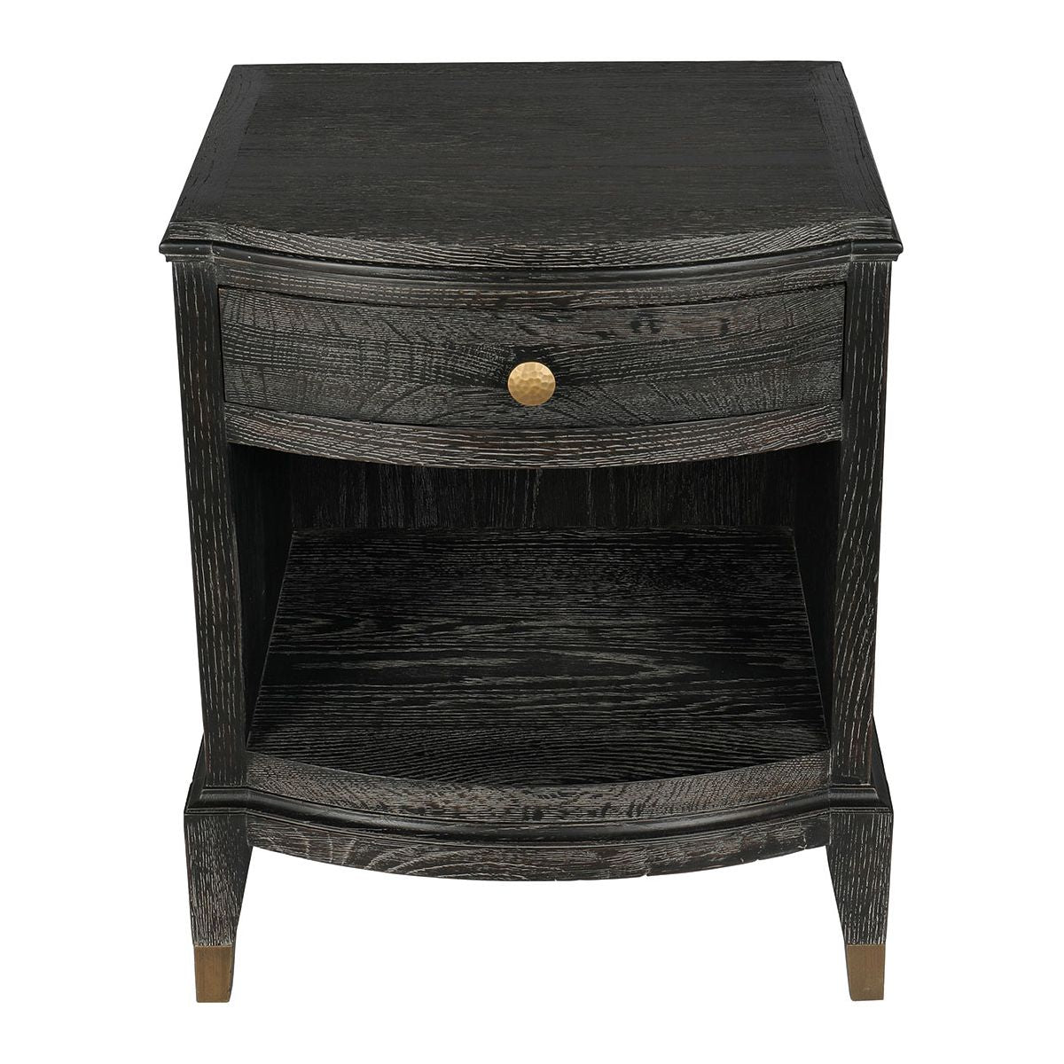 TABLE DE CHEVET EN CHÊNE FONCÉ