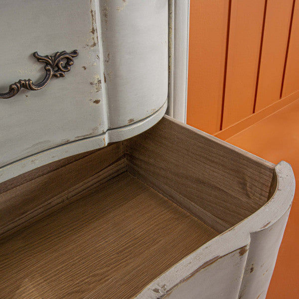 COMMODE EN PIN VIELLI ET PLATEAU PIERRE BLEUE