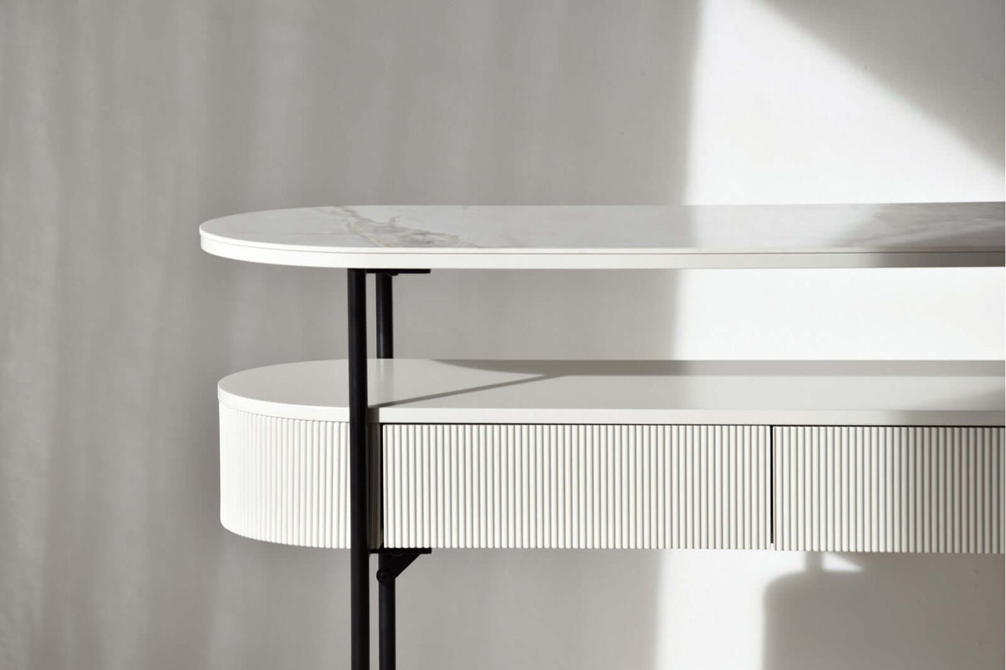 CONSOLE EN CÉRAMIQUE BLANCHE 120 X 40 X 88 CM