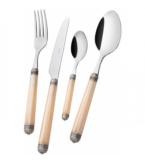 6 PETITES CUILLÈRES BUGGATTI MODÈLE DORICO IVOIRE