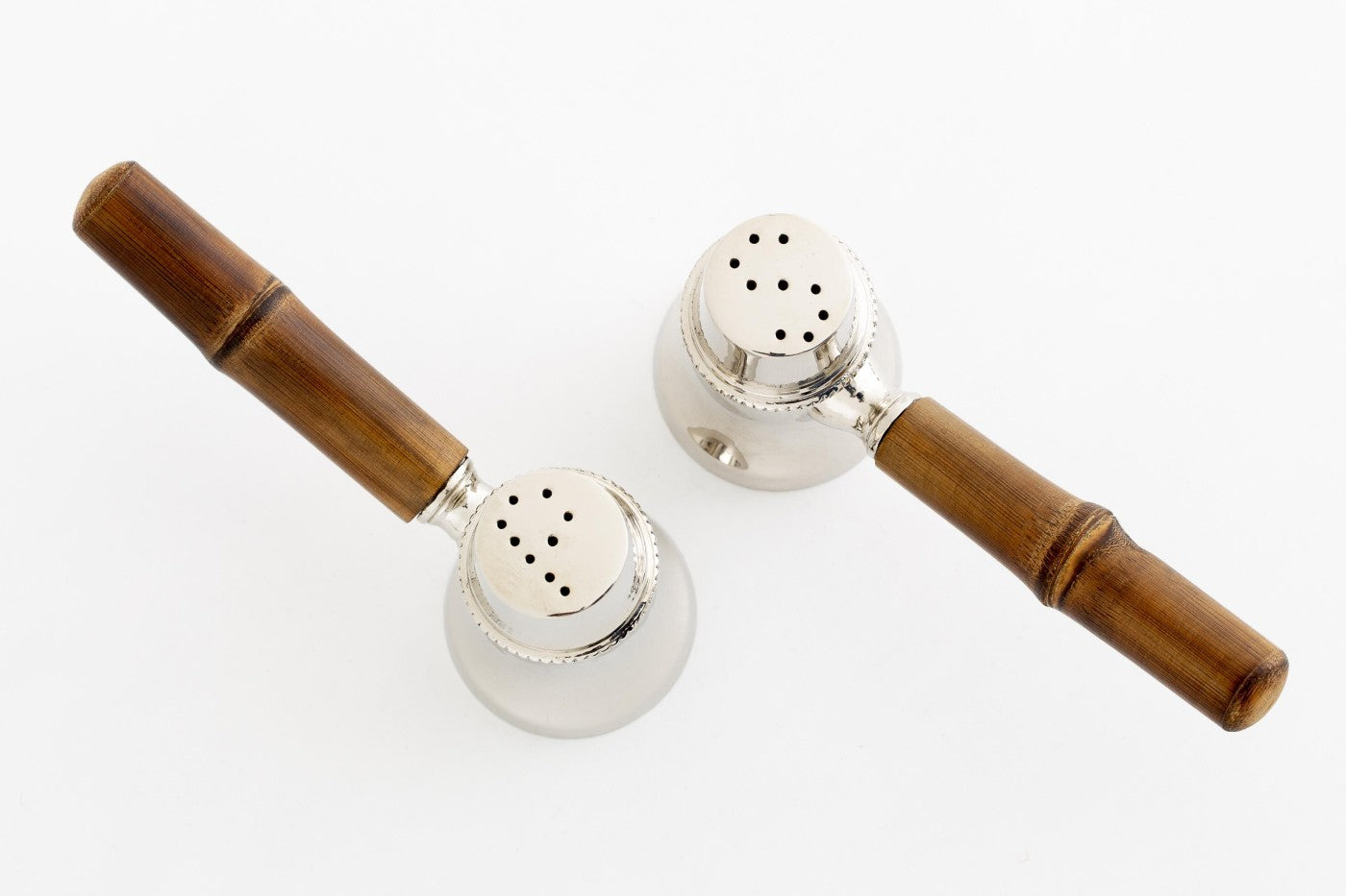 Salières poivrière en métal argenté