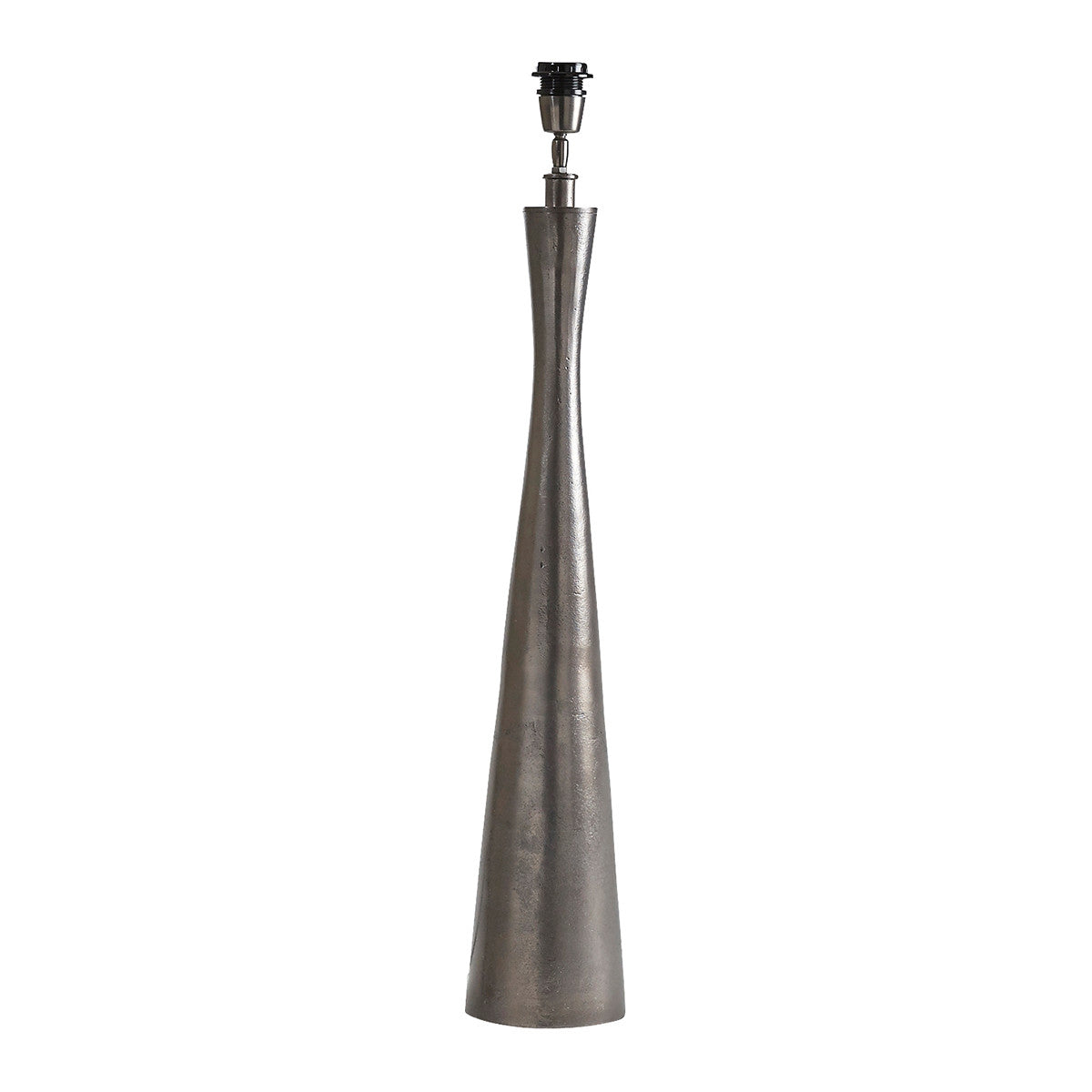 TRÈS GRAND PIED DE LAMPE COULEUR ACIER