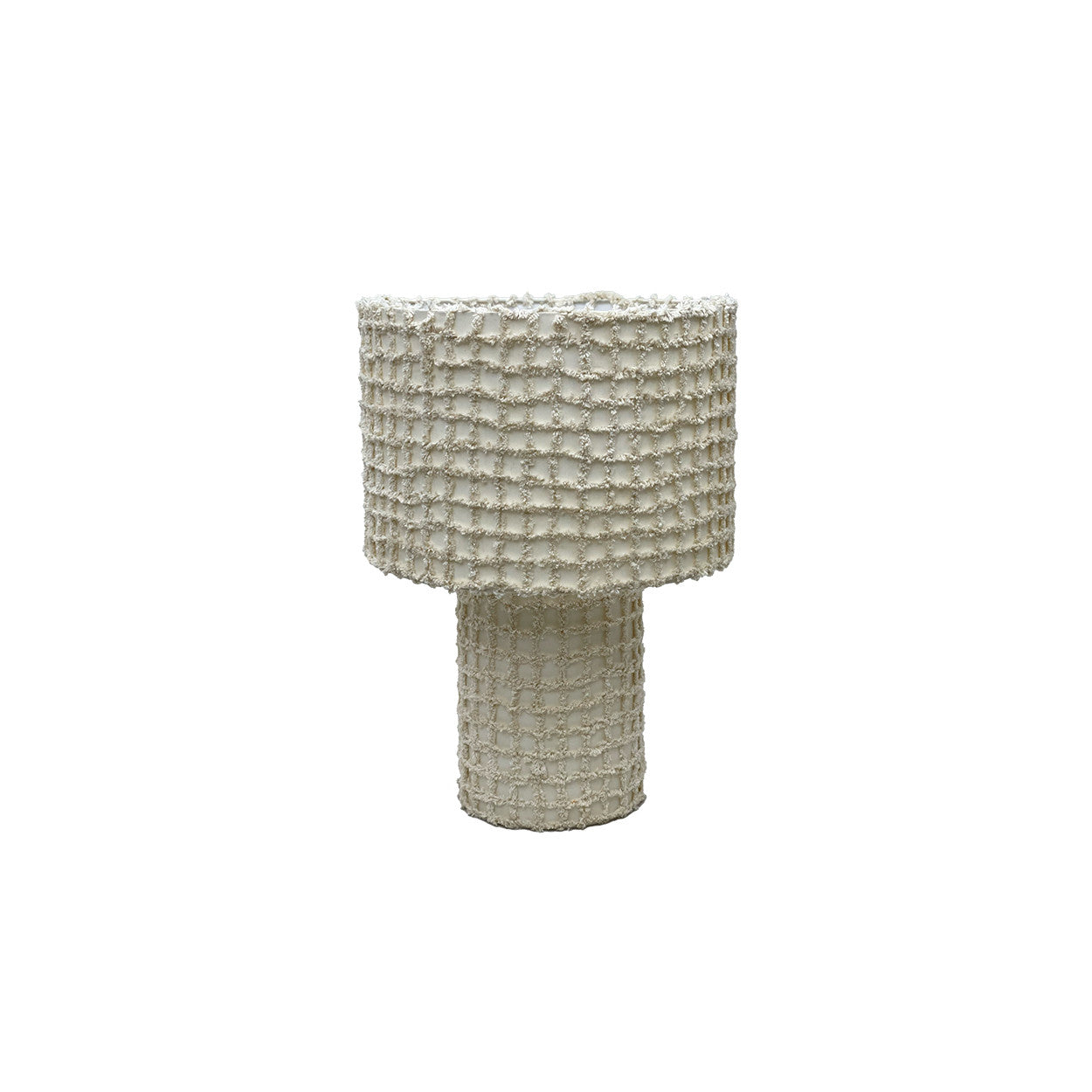 LAMPE EN TISSU BLANC BAZAR DE LUXE
