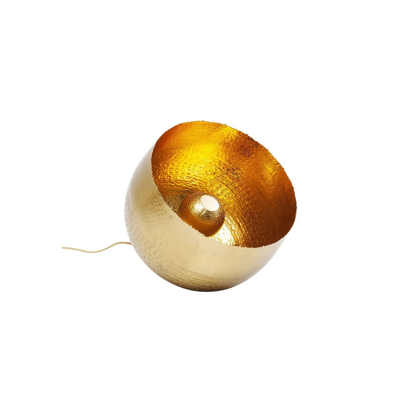 LAMPE DE SOL RONDE DORÉE DIAMÈTRE 36 CM