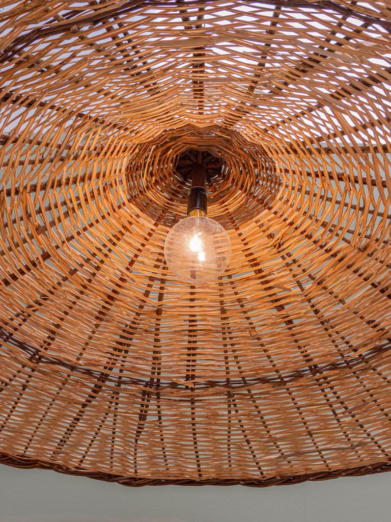 SUSPENSION EN ROTIN GRAND DIAMÈTRE 150 CM