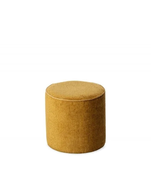 Pouf jaune en velours