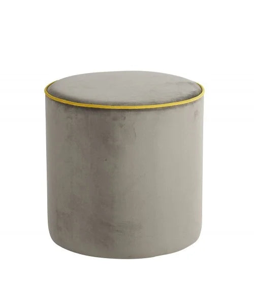 Pouf velours gris D40X 40