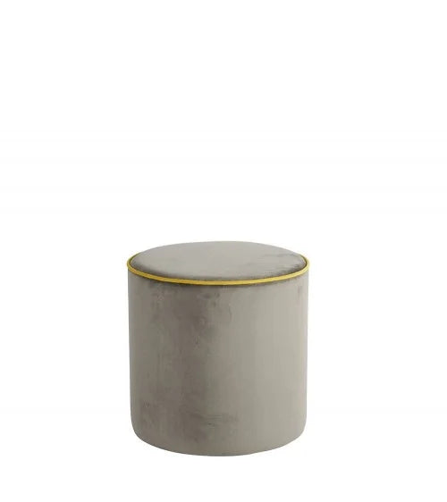 Pouf velours gris D40X 40