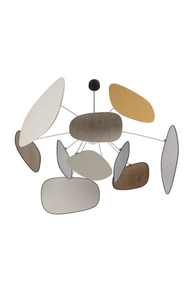 SUSPENSION SCREEN XL EN LIN BEIGE/ JAUNE/BLANC