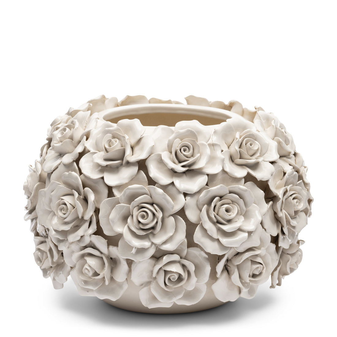 Vase blanc à fleurs