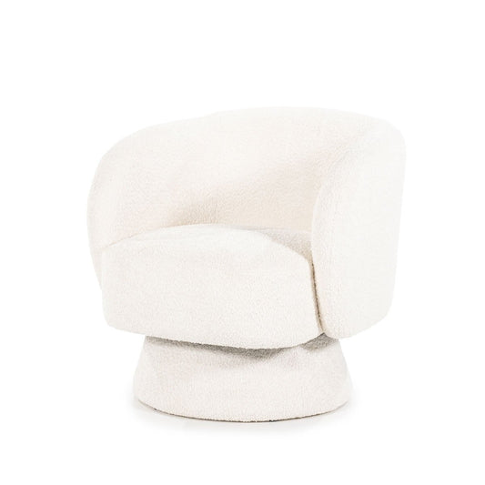 Fauteuil bouclettes blanches