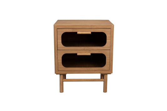 TABLE DE NUIT BOIS ET VERRE