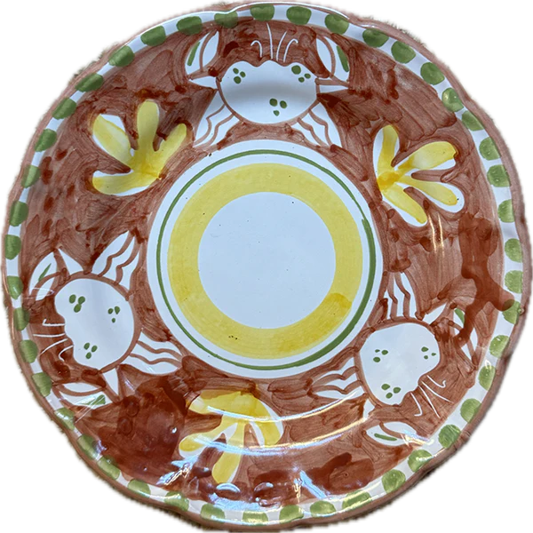 Assiette Amalfi 25 cm Crabe Terracotta