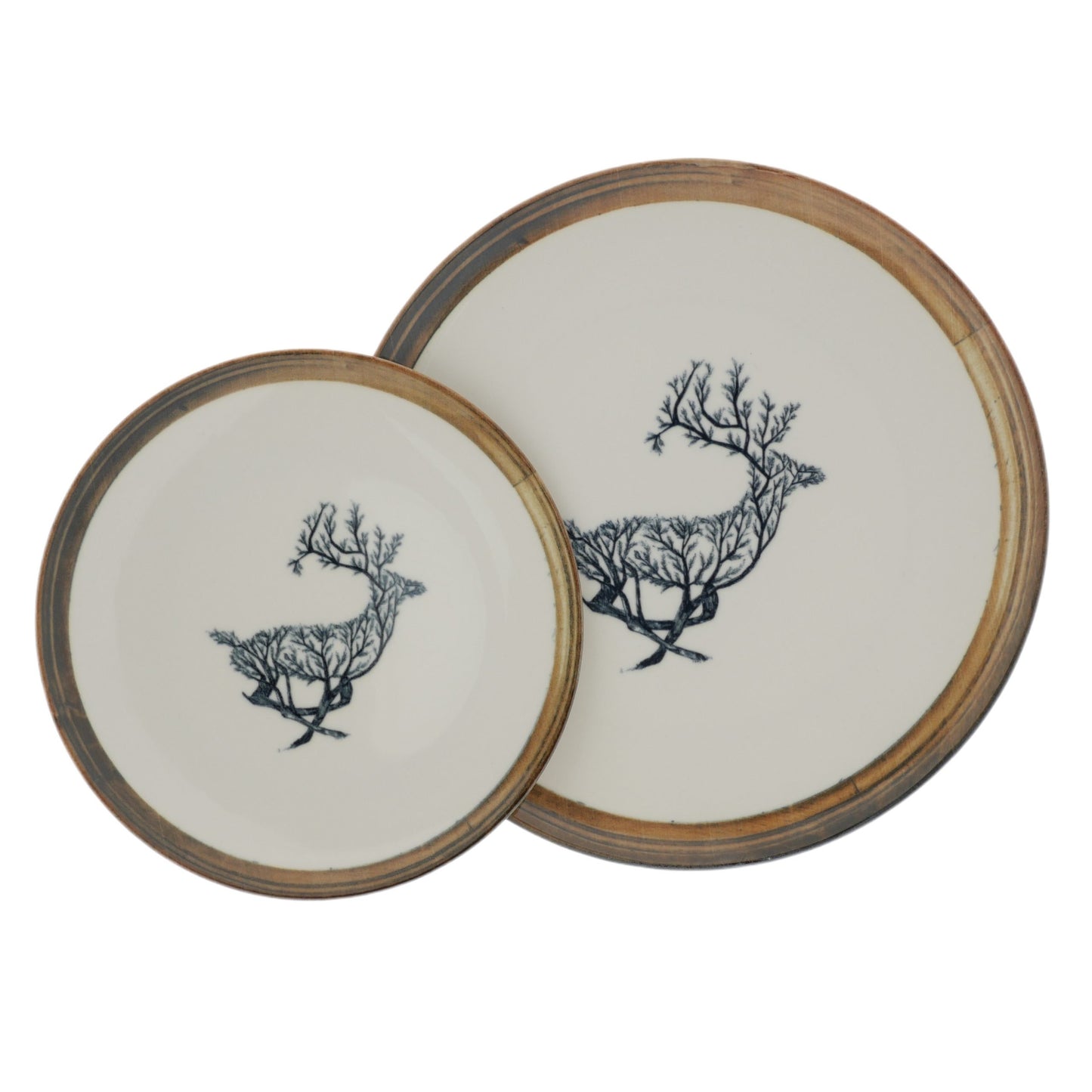 6 ASSIETTES MOTIFS OISEAUX EN PORCELAINE