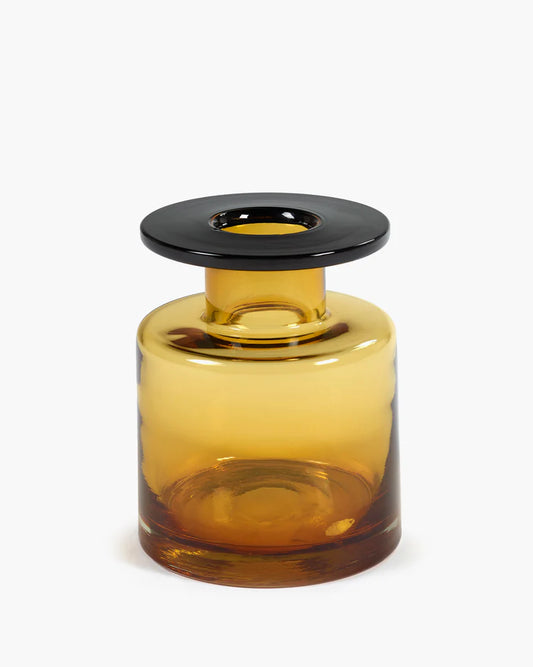 Vase S ambre/noir Wind & fire