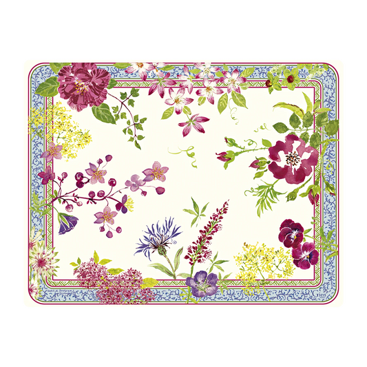 Plateau Gien acrylique, grand modèle - Millefleurs