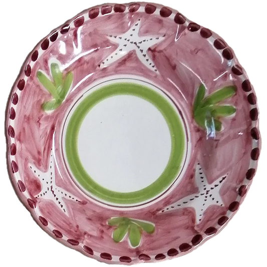 Assiette Amalfi 20 cm Etoile de Mer Rose