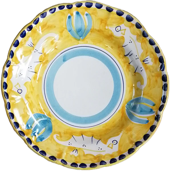 Assiette Amalfi 20 cm Poisson Jaune