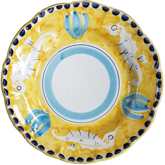 Assiette Amalfi 20 cm Poisson Jaune