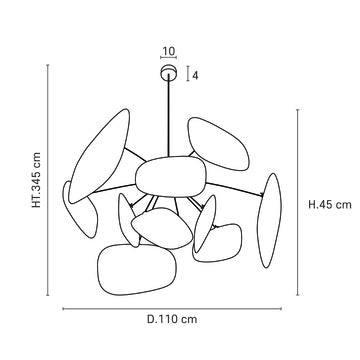 SUSPENSION SCREEN AVEC 10 ÉCRANS DE COULEUR