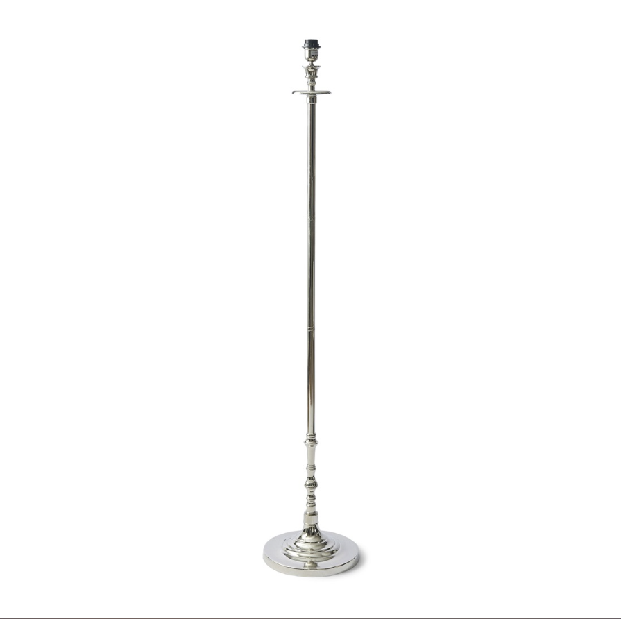 Lampadaire en métal argenté