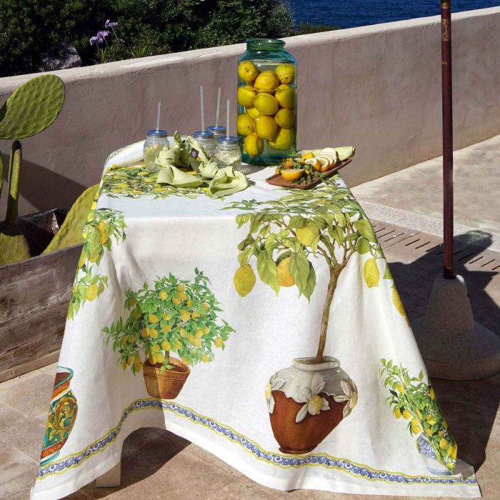 NAPPE MODÈLE LIMONAIA EN LIN TESSITURA TOSCANA  170x270 CM