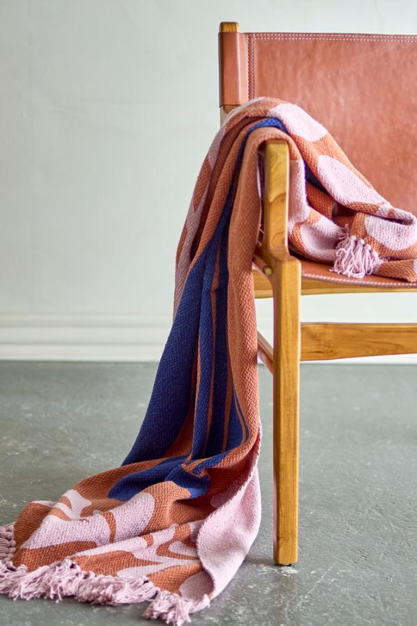 Plaid marron et rose