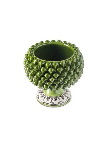 Vase en céramique verte Pigna 18 cm de H