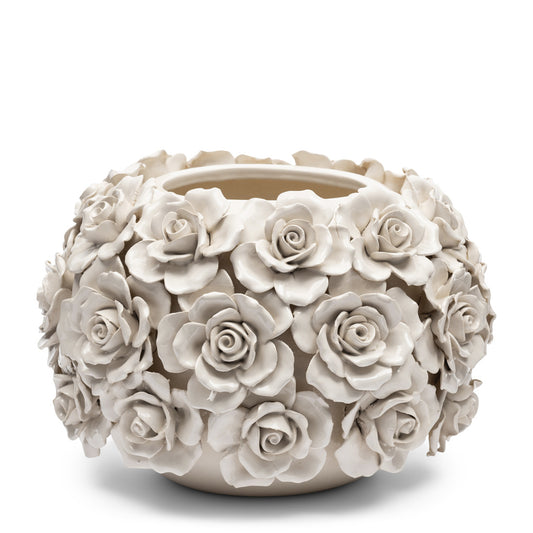 Vase blanc à fleurs